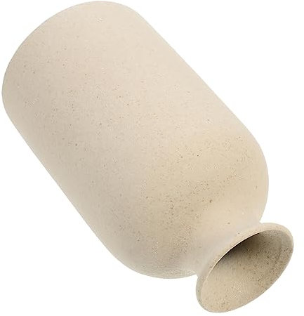 MAGICLULU 1stk Dekorative Vase Aus Keramik Ästhetische Raumdekoration Esstischvase Bodenvase Blumentopf Aus Porzellan Runde Vase Vintage Wohnkultur Retro-vase Heim Schiff Anlage Beige