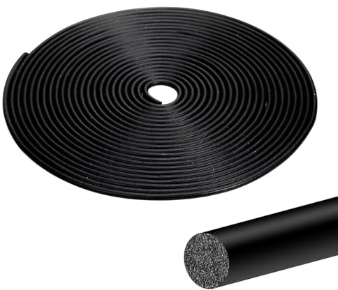Orgthin 100FT Backer Rod 1/4 inch, Black Rubber Caulk Saver, Concrete Expansion Joint Filler, Weather Strip Seal for Gaps and Joints