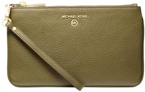 Michael Kors Damen-Geldbörse Jet Set Charm, mittelgroß, Reißverschluss oben, Safari Green, One Size