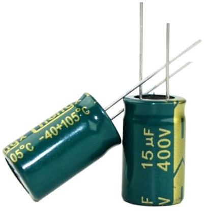 BCOMFY 10 pezzi 400V 15UF condensatori elettrolitici 15UF 400V 10x13mm 105C Condensatore elettrolitico radiale ad alta frequenza e bassa resistenza