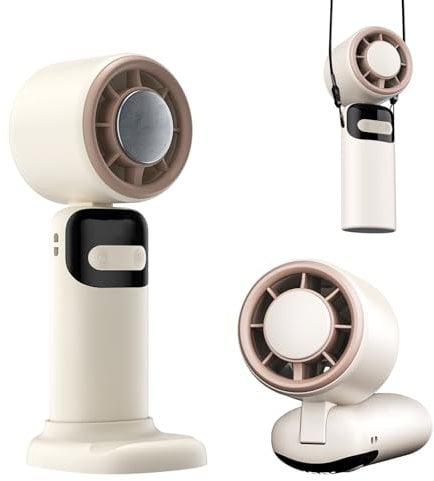 Bseical 3 in 1 Handventilator Turbo Ventilator - 3000mAh Handventilator Akku Aufladbar mit 5 Stufen, Faltbar Tragbar Mini Ventilator Hand, Portable Fan Hand Ventilatoren für Reise, Camping und Outdoor