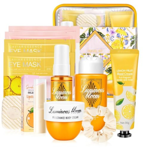 Women's Skincare & Fragrance Gift Set, Pamper Gifts for Women, 11Pcs Moisturizing Hydrating & Fragrance Kit, Toiletries/ Bath Spa Gift Sets, Portable Travel Kit, Gifts for Women Teen Girl Self Care