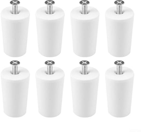 Lot de 8 butées de volet roulant blanc 40 mm avec vis de montage pour installation de meubles