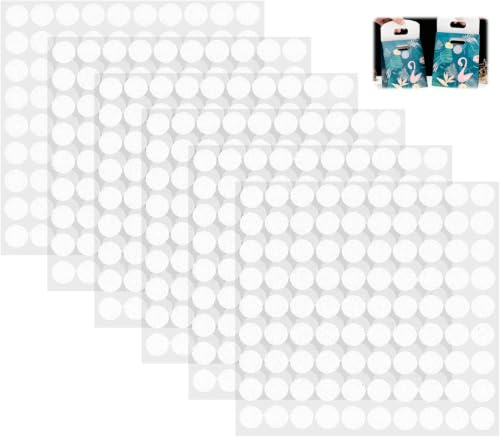 Ztolbriy 1080 Stück Klettpunkte Selbstklebend 10mm – Weiße Klettverschluss Dots mit Starkkleber | 540 Paar Klettband Punkte | Für DIY, Handwerk & Büro