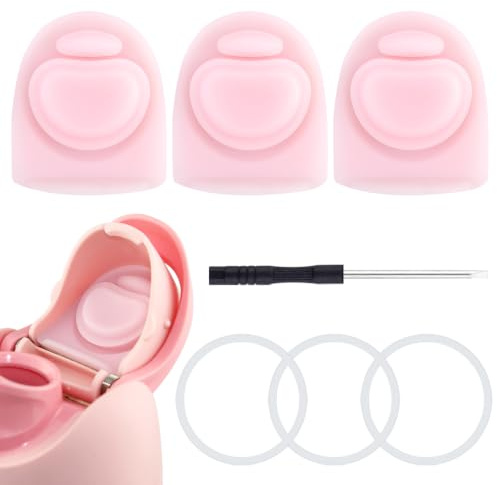 Frokolla 3 Kits Replacement Stopper and O Ring Jelly Gasket Compatible with Owala FreeSip 24oz 32oz,Water Bottle Lid Insert Cap Silicone Seal Parts for Owala 16/19/24/32/40oz Mouthpiece Accessories F1