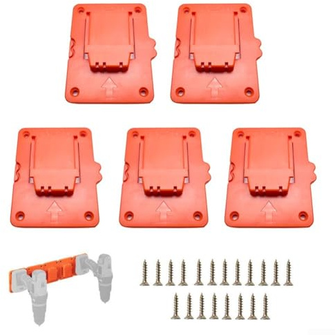 Lot de 5 supports de rangement de batterie pour outils Li-ion de 20 V maximum, support mural pour Black et Decker, organiseur peu encombrant pour atelier et garage