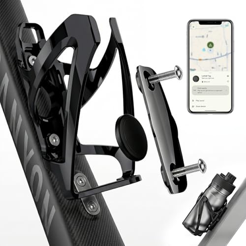 Fahrrad Getränkehalter mit Tracker, kompatibel mit Apple „Wo ist?“ | Versteckt Flaschenhalter keine Abo, Einfache Montage