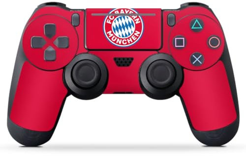 DeinDesign Skin kompatibel mit Sony Playstation 4 Slim Controller Folie Sticker FC Bayern München FCB Logo