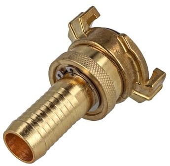 tecuro Schnellkupplung mit 1 Zoll (25 mm) Stutzen für Saugleitung - Messing blank