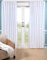 Linen Clubs Set di 2, 100% cotone fiammato bianco anatra, tende in cotone anatra rovesciato, pannello superiore per finestra, 127 x 160 cm, lavabile in lavatrice per una facile manutenzione