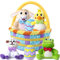 JOYIN Easter Egg Basket Stuffers Fillers Plush Playset Age 2+ for Baby Kids Easter Theme Party Favor, Eggs Hunt, Party Supplies Decorations Gifts for Baby, Toddler & Kids