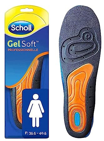 Scholl Semelles GelSoft Chaussures Femme Professionnelles Pointure de 35,5 à 40,5 - 1 paire
