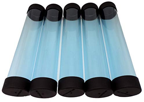 docsmagic.de 5 x Playmat Tube Big Transparent Blue - 7 x 36 cm - Poster Artwork Spielmatten Transportrolle Blau