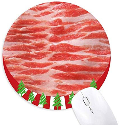 Schweinefleisch Fleisch Fleisch Essen Textur rund Gummi Maus Pad Weihnachtsdekoration