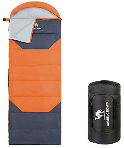 CAMEL CROWN Camping-Schlafsack – warm, wasserdicht, leicht, tragbar, für Rucksackreisen, Wandern, Schlafsack für Camping und Outdoor-Abenteuer