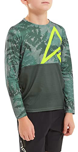 Altura Spark Leichtes LS-MTB-Jersey für Kinder - Oliv - 5-7 Jahre