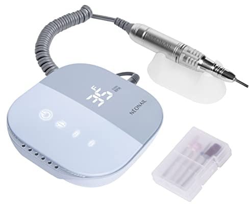 NEONAIL Elektrische Nagelfräser - Nail Drill One Touch 21W - Elektrische Nagelfeile Maniküre Pediküre Set - Nagelfräser Maniküre - Fräser für Gelnägel - Set mit 4 Fräsen