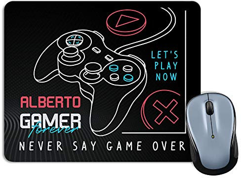 Tapis de Souris Gamer Forever. Cadeau Geek personnalisé. Différents modèles. Forme rectangulaire. Taille 18x22cm. Gamer Forever