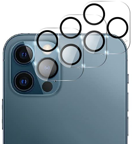 QUITECO Kamera Schutz Glas für iPhone 12 Pro [3 Stück] Panzer Schutzfolie Linsenschutz Kameraglas