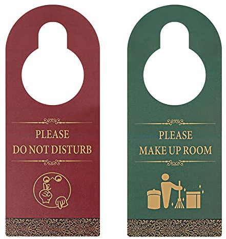 Muka 10 Stück Türschild Please Do Not Disturb Sign Please Make Up Room Doppelseitig Türanhänger für Hotel Kinderzimmer