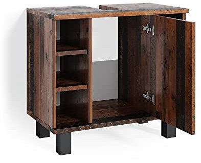 Vicco Waschbeckenunterschrank Fynn, Antikholz, 60 x 54 cm