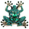 Sttiafay Vintage Kristall Frosch Brosche Mode Tier Emaille Brosche Pin Handgemachte Erklärung Brosche für Unisex Kleidung Corsage