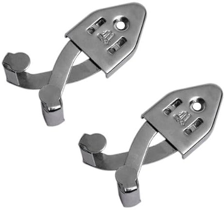 Mythrojan Metal Single Sword Wall Mounts Vertical Sword Mount Display Wall Hanger Adjustable Multifunctional Mount Wall Décor Rack for Axe, Knives - Silver, Packs of 2