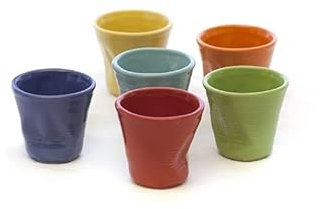 Kaleidos-Set 6 bicchierini accartocciati in Porcellana ASSORTED COLOURS