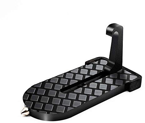 Car Multi-Function Door Step, Foldable Door Lock Hook Accessories Support feet Stand, Glass Breaker Safety Hammer, Easy Roof Access Universal Fit for Most Car, SUV, Truck (Black)