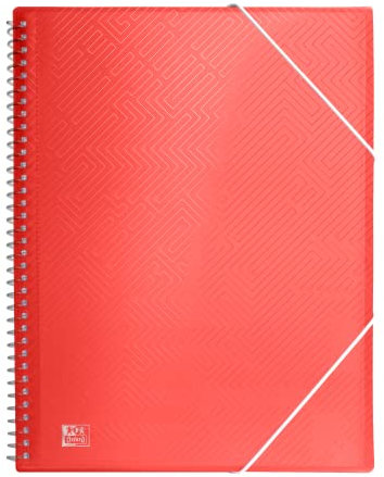 Oxford, Sichtbuch aus Kunststoff A4, 30 Hüllen, transparent, Rot, 400167288