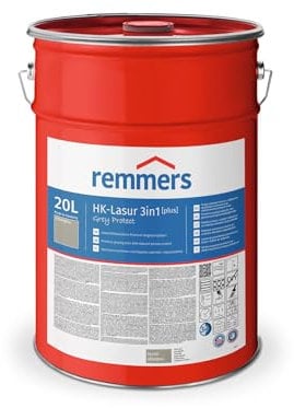 Remmers HK-Lasur 3in1 Grey Protect [plus] silbergrau, matt, 20 Liter, Lösemittelreduzierte Premium-Vergrauungslasur für außen, 3in1, schnelltrocknend, langlebig
