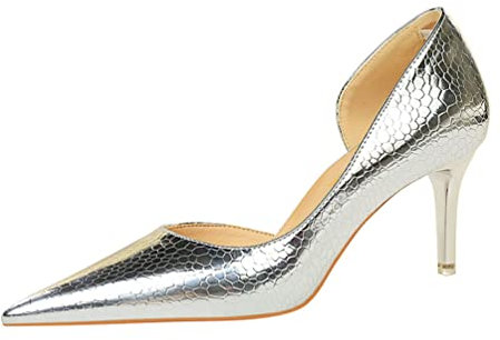 Mode Frauen Clubwear Stiletto Pumps Spitze Zehe Shallow Seite Hohl High Heels Atmungsaktiv Leder Kleid Schuhe