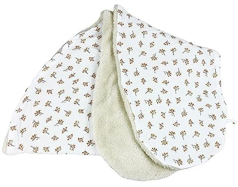 sei Design Stillkissenbezug für Stillkissen oder Lagerungskissen - 190x30 cm Teddy Plüsch Blume beige