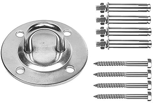 VIVIIHOO Gancho de Techo Gancho de Columpio de Alta Resistencia para Saco de Boxeo, Toalla de Yoga, hasta 450 kg cargable, Giratorio de 360 °, Acero Inoxidable Premium, Vela Solar, Hamaca