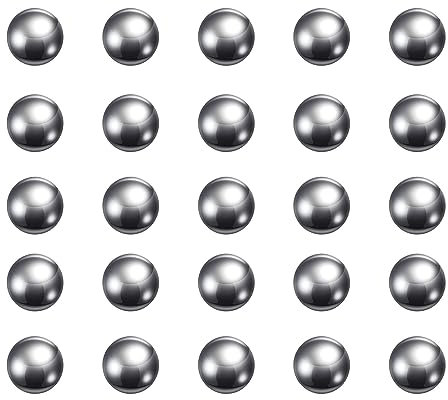 QUARKZMAN 120Stk Präzision Kugeln 5mm Durchmesser 440C Edelstahl G25 für Lager