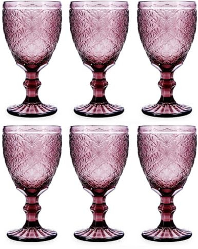 Bidasoa Rose Moon Lot de 6 verres en verre 35 cl Autres verres adaptés au réfrigérateur Non compatible micro-ondes Écologique
