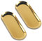 Tablett Gold, 2 STK Serviertablett, Goldene Dekotablett, Deko Tablett Gold, Ovale Schmuck Tablett, Ablageschale, Dekoschale Edelstahl, Schmuckschale für Kosmetik Obst Dessert Kerzen, 23x9,5 cm