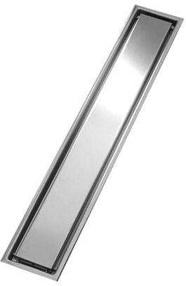 Rectangular Desagüe de Ducha Lineal Desagüe Lineal Desagüe De Suelo con Rejilla de inserción de Azulejos, Profesional Desagüe De Suelo De Ducha para Cocinas, Baños y Aseos (Color : Silver, Size : 40