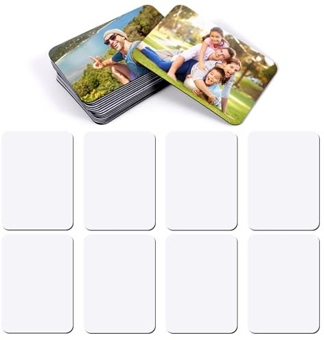 OOTSR 16 Stück Sublimations Blanko Kühlschrank Magnete, DIY Dekorative Quadratische Magnete für Whiteboard Heimküchen Bürodekoration (9 cm×6.5 cm)