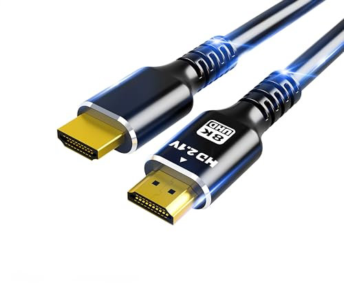 Generic STORESOLOGY Ultra High Speed HDMI 2.1 Cable - 1.5M/5FT Length, 24K Gold Plated, 8K@120Hz, 4K@144Hz, Supports HDR10, eARC, DOLBY VISION - Ideal for PS5, Xbox Series X