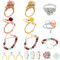 WEBEEDY Kit de fabricación de anillos envueltos en alambre, 40 piezas, juego de anillos de alambre con corazón con cuentas de cristal, alambre, herramientas de alicates de joyería, alambre de anillo