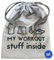 KEPI - Turnbeutel Wasserdicht, Sportbeutel Groß, Ökologisch Tasche für Schuhe und Sportbekleidung, Recyclingmaterial, Turnbeutel Damen und Herren - Grau, Beidseitiger My Workout Aufdruck