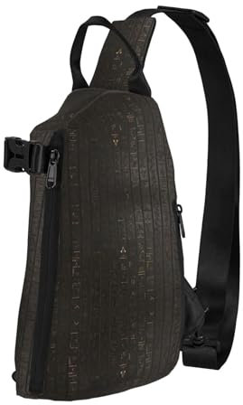 Unisex Sling-Rucksack, Umhängetasche, Schultertasche, für Damen und Herren, Reisetasche, Tagesrucksack, Sport, Brusttasche, Alte ägyptische Hie, One size