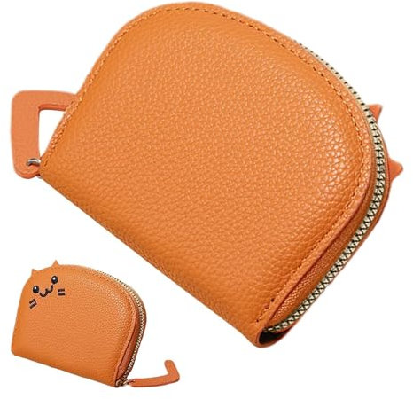 Generico Custodia per carte di credito, porta carte | Porta carte di credito,Porta carte di credito con portafoglio per gatti dei cartoni animati, porta carte con cerniera per ragazze e donne