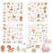 4-Stück Fotoalbum Sticker,Niedliche Baby-Aufkleber,Cartoon Sticker Babyalbum,Baby Party Stickers Gästebuch für Handbuch Scrapbook,Aufkleber Fotoalbum Kinder,Babyalbum Fotosticker Stickers (C - 110)