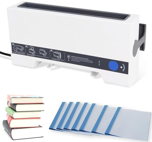 hocvseo Thermo-Cinch-Bindemaschine, Elektrische A4-Heißschmelzbindemaschine, Bindestärke 28 Mm, Thermobindemaschine Für Kleine Büros, Für Dokumenten-Vertragsbücher