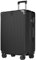 yonsly® Koffer Suitcase L Schwarz, Trolley Reisekoffer, Rollkoffer Handgepäck mit 4 Rollen 360°, ABS Hartschalen, Sicherheitsschloss, Weicher Gummigriff, 210D-Futter