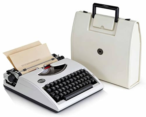 Vintage Manual Typewriter, Portable Classic Writing Machine for Writers & Collectors - Functional Retro Desk Decor with Aged Look