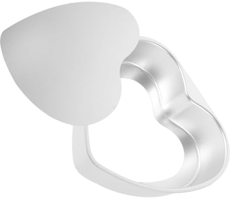 LIGIGWASH Molde para Tartas Corazón de Aleación de Aluminio con Base Desmontable Antiadherente para Repostería Fácil Limpieza y Desmolde Preciso