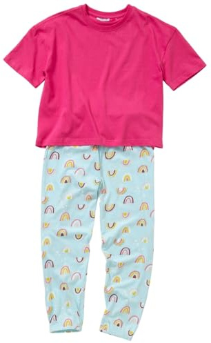 Girls Pyjama Sets PJ's Teens Older Short Long Check Printed Cotton UK Seller - Pink - 11/12 Years